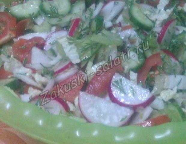 Летний овощной салат 