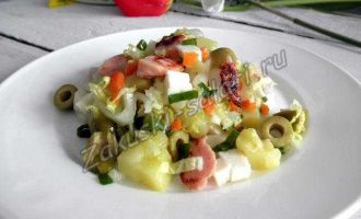 Картофельный салат с сосисками "Дачный"